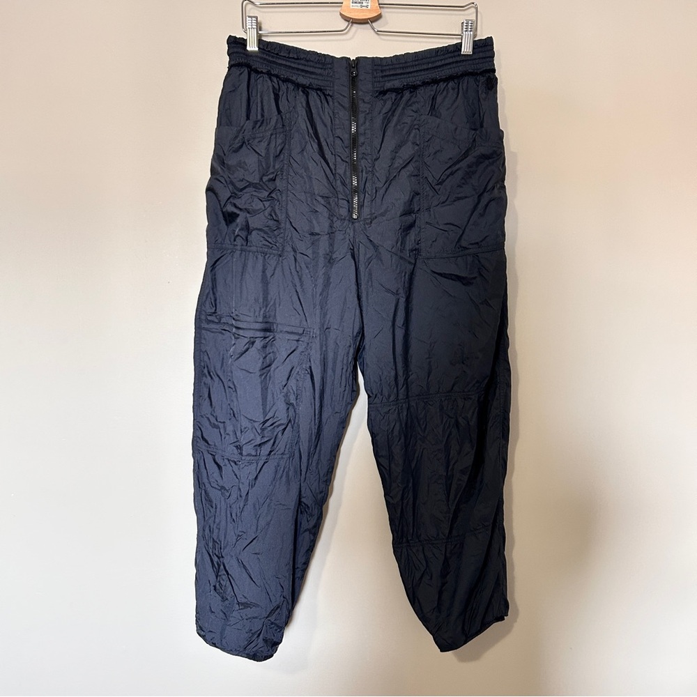 Free People Movement Tell Me About It Gray Nylon Cargo Jogger Crop Pants Sz L - Picture 4 of 13